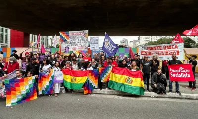 Ato em SP: Brasileiros expressam solidariedade a protestos na Bolívia contra governo Paz