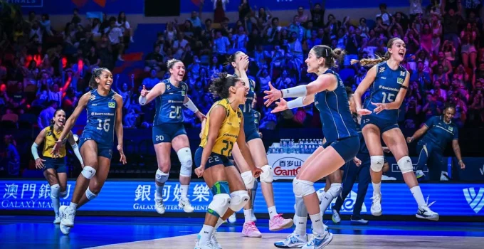 Brasil vira sobre a Itália e vai à final inédita da Liga das Nações de Vôlei contra a Turquia