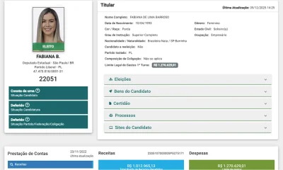 Polêmica na Alesp: Deputada Fabiana Bolsonaro se declarou parda para Justiça Eleitoral após ato com blackface